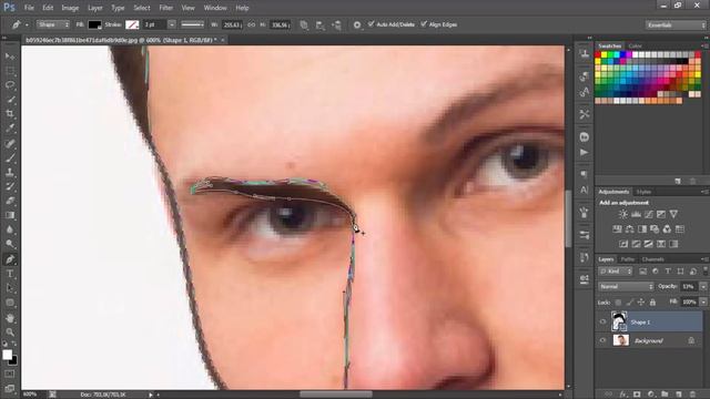 Photoshop - Vector art - line art смотреть онлайн