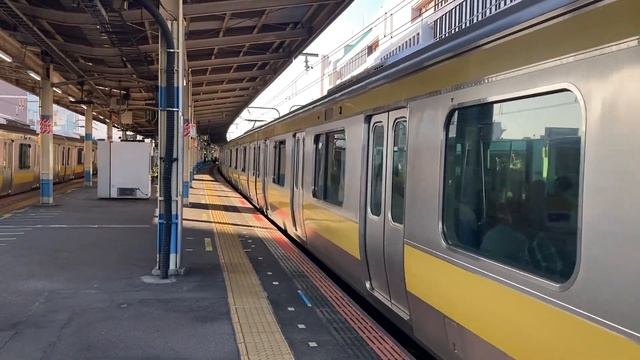 24.11.2023 года. Отправление электрички маршута «Хачиодзи-Чиба» от станции Фунабаси. смотреть онлайн