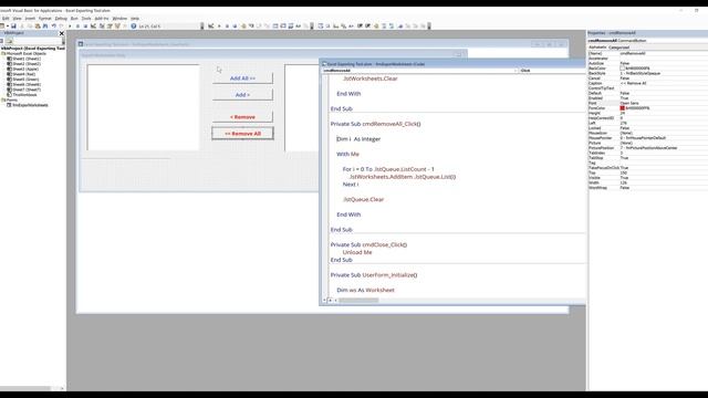 Create an Excel Userform to export worksheets (File Included) смотреть онлайн