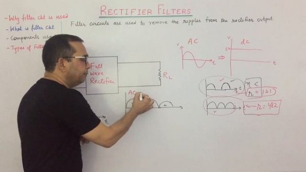 23. Filter Circuits in Hindi | Rectifier Circuits | Tech Gurukul by Dinesh Arya