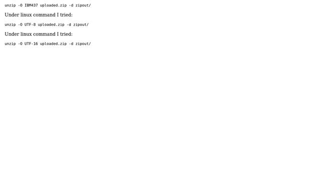 Proper encoding for file names in zip archives created in Windows and unpacked in linux смотреть онлайн