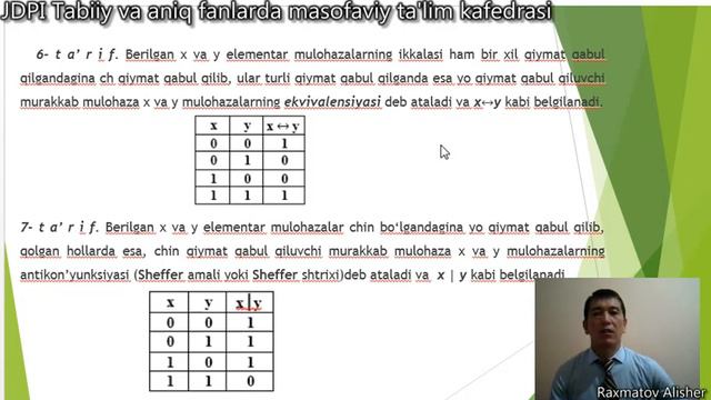 Mulohazalar Algebrasi. Formulalar, Tеng Kuchli Formulalar