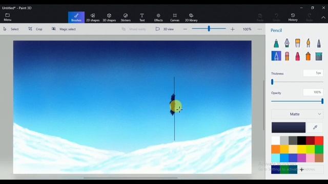 How to draw a realistic night sky scenery in ms paint 3D | Paint 3D tutorial | Paint 3D | scenery смотреть онлайн