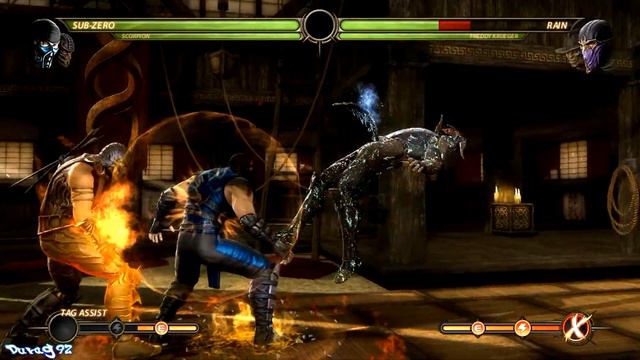Mortal Kombat 9 (MK9) Komplete Edition (PC) Sub-Zero & Scorpion Tag Combos (Test Footage) смотреть онлайн