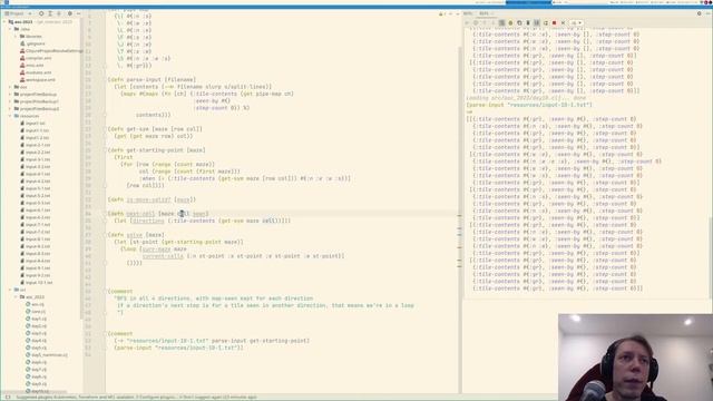 Advent of Code 2023 in Clojure, part 10, day 10 смотреть онлайн