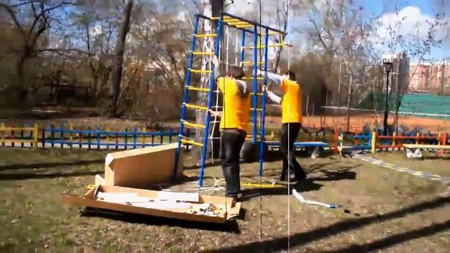 Сборка детского спортивного комплекса для дачи смотреть онлайн