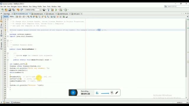 how to reverse number in java(amharic) смотреть онлайн