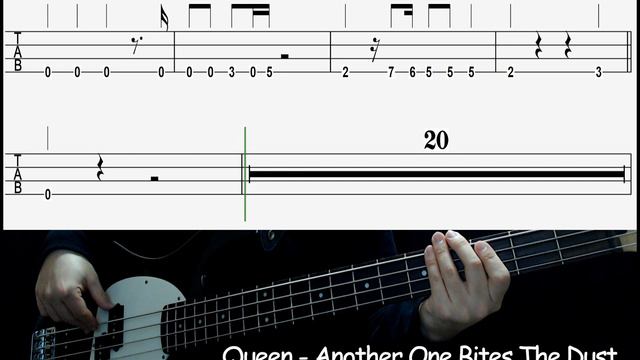 (Bassonly)Queen - Another One Bites The Dust (Bass cover with tabs 178) смотреть онлайн