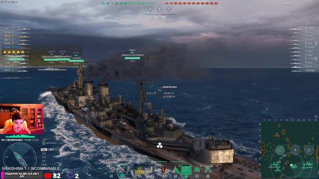 ЛИНКОР SHIKISHIMA VS INCOMPARABLE! ЧТО ОКАЖЕТСЯ СИЛЬНЕЕ?! WORLD OF WARSHIPS смотреть онлайн