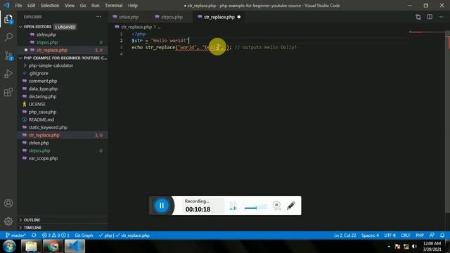 How to Use str_replace() in PHP - Learn beginner level PHP in urdu смотреть онлайн