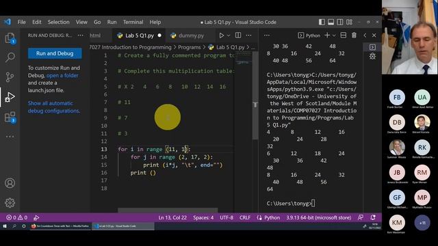 COMP07027 Introduction to Programming - Lab Code Along 2 смотреть онлайн