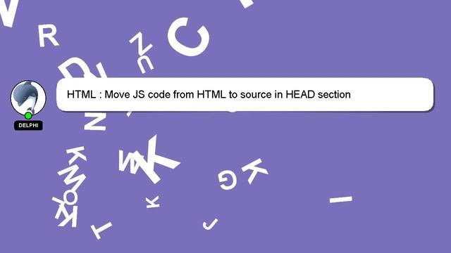 HTML : Move JS code from HTML to source in HEAD section смотреть онлайн