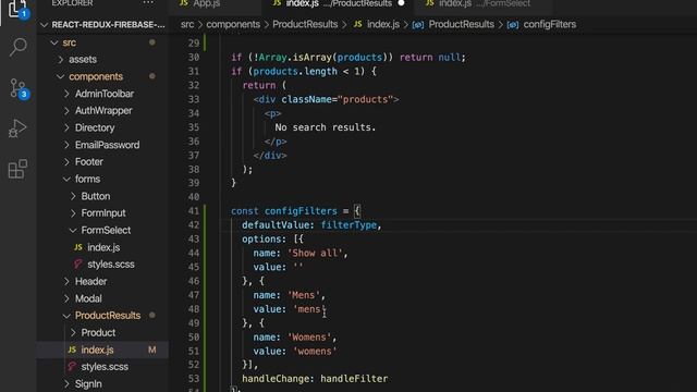 How to build an eCommerce Website using React Redux, GraphQL, Firebase #13 – Search Filters смотреть онлайн
