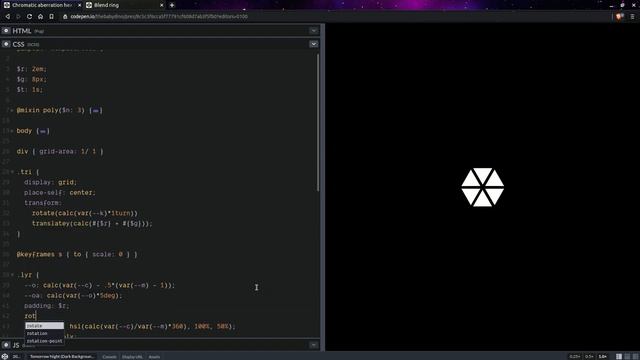 Pure CSS ⬡ slices - chromatic aberration effect смотреть онлайн