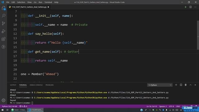 Learn Python in Arabic #114 - OOP Part 12 Getters And Setters смотреть онлайн