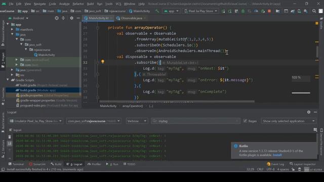 RxJava con Kotlin en Android Studio - Operador FromArray смотреть онлайн