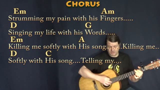 Killing Me Softly (Roberta Flack) Guitar Cover Lesson with Chords/Lyrics - Capo 1st смотреть онлайн