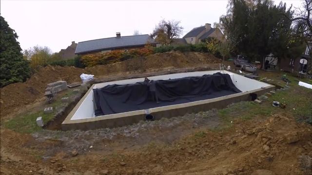 Vijveraanleg: 3-D EPDM Folie  | Aménagement Bassin: La Bâche EPDM En 3-D (timelapse)