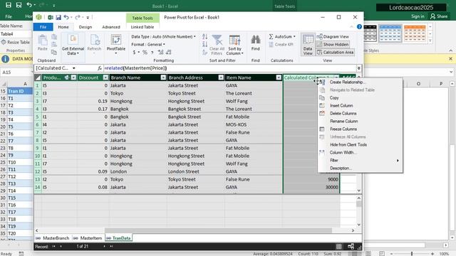 How to Vlookup in Excel Power Pivot using Related смотреть онлайн