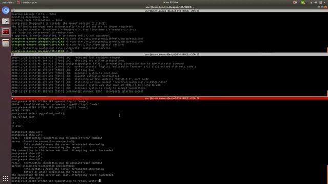 Postgresql,Tutorial PgAudit смотреть онлайн
