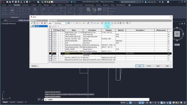 AutoCAD Mechanical's Bills of Materials смотреть онлайн