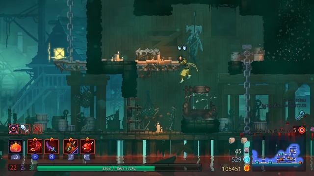 Двойные мечи - Кровавый + Напалмовый / Потенциал топовых мечей / Dead Cells Barrels O' Fun update смотреть онлайн