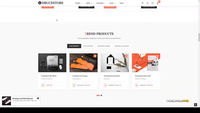 Druck - Print shop WooCommerce WordPress Theme auto parts fashion Website Builder смотреть онлайн