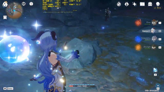 Genshin Impact | Ryzen 5600X + RX 6600 XT | Max Settings 1.5 Render 1080P