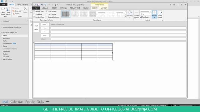 How to Insert and Format a Table in Outlook смотреть онлайн