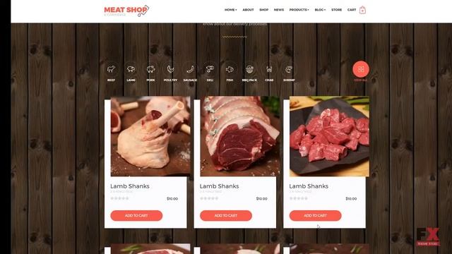 Meat Shop eCommerce Website Template TMT | Free Template Dederick He смотреть онлайн