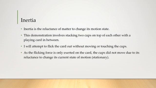 Inertia Demonstration using 2 cups and a card смотреть онлайн