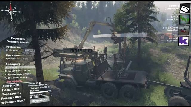 Spintires. Стрим #1. Карта Долина в режиме симулятор смотреть онлайн