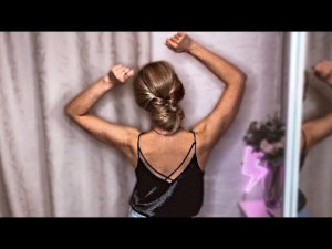 ПРОСТОЙ И КРАСИВЫЙ НИЗКИЙ ПУЧОК БЕЗ ШПИЛЕК И НЕВИДИМОК \ HOW TO: SIMPLE UPDO FOR LONG/MEDIUM HAIR