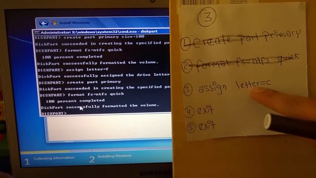 Ultrabook Samsung NP530U3C - Como Instalar Windows 7-8.1-10 [Facil Y Seguro] DISKPART