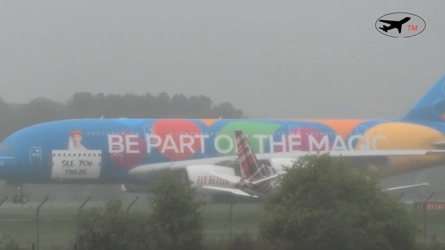 Emirates A380 Departing Glasgow Airport - A6-EOT Destination Dubai Livery смотреть онлайн