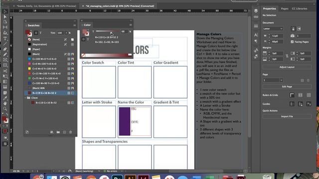 InDesign Managing Colors смотреть онлайн