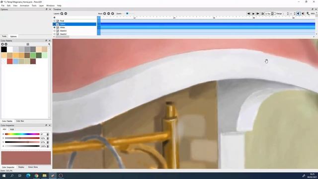 Learning to paint Disney style backgrounds in Pencil2D смотреть онлайн