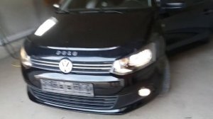 Volkswagen Polo установка передних птф часть 2