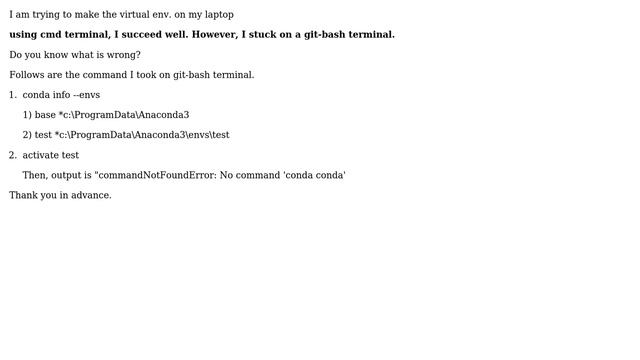 Unix & Linux: 'conda activate" is not working in git-bash shelll But it looks well on cmd.exe смотреть онлайн
