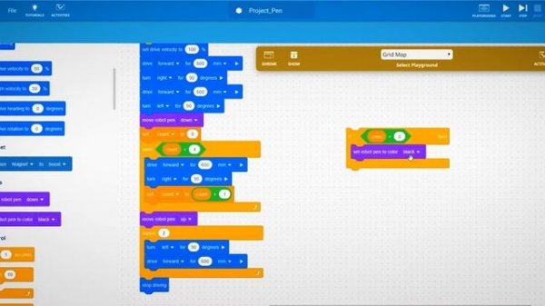 Виртуальная робототехника. VEXcode VR. Урок 6