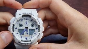 Часы casio g-shock GA 100-A 5081 как выставить время?