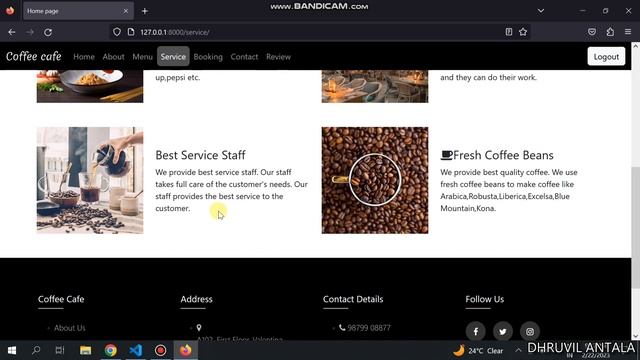 Coffee cafe website project in python Django,HTML,CSS, BOOTSTRAP and JAVASCRIPT. смотреть онлайн