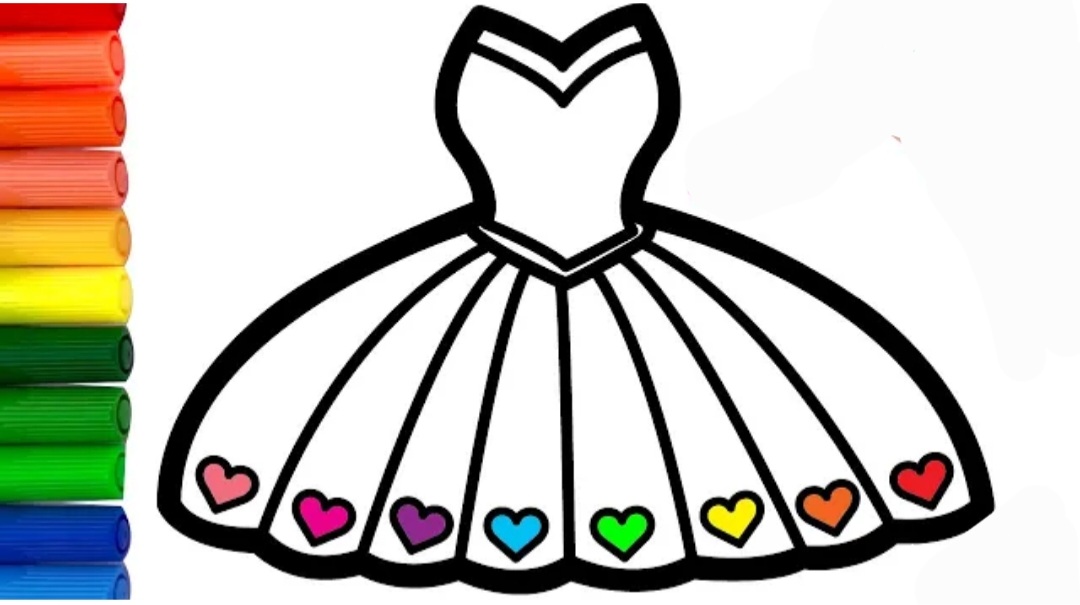 Как нарисовать платье принцессы Disney | How To Draw Disney Princess Dress|Ko'ylak Rasmini Chizish