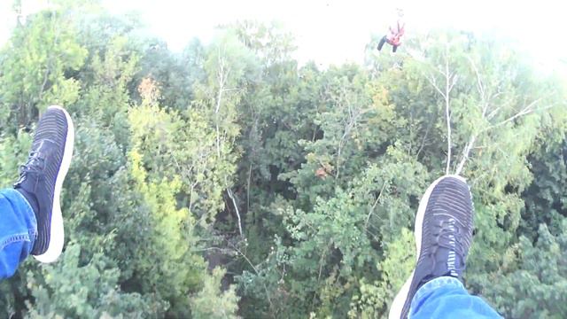 Sky park moscow.Зиплайн.Полет над москвой рекой. смотреть онлайн