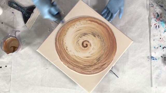 (475) SOFT NEUTRAL Spiral Straight Pour - Boulder Cells No Silicone - Fluid Acrylic Paint Pouring смотреть онлайн