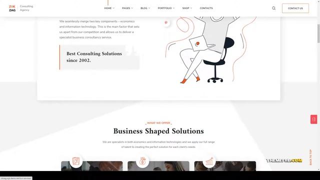 ZikZag - Consulting and Agency WordPress Theme business services Ruri смотреть онлайн