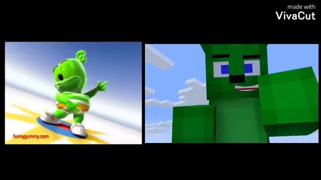Gummy Bear Song COMPILATION (Original VS Minecraft) смотреть онлайн