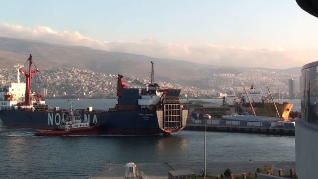 Nordana Schackenborg cargo ship docking, Izmir 23 November 2012 смотреть онлайн