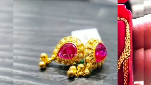 latest trending gold earrings design /new gold tops earrings with weight#trendingjewellery#24ctgold смотреть онлайн