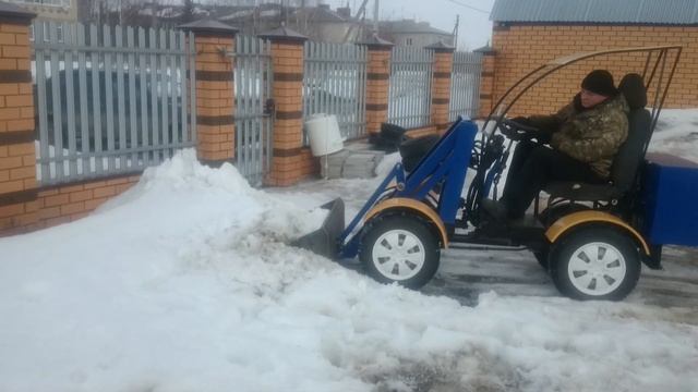 Самодельный мини погрузчик испытания смотреть онлайн